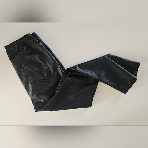SHEIN Curve Plus Faux Leather Straight Leg Pants - Picture 3 of 8
